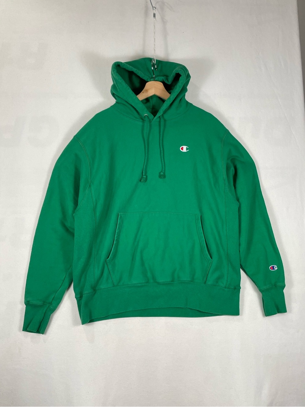 Champion Kelly Green Reverse Weave Heavyweight Hoodie Sweatshirt mens Sz L